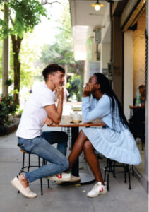 couple in the cafe